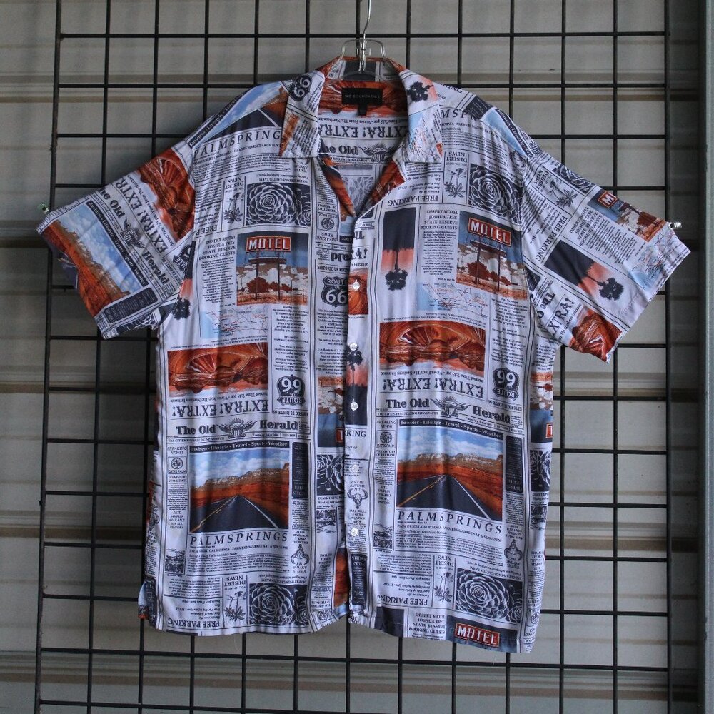 News paper Button down